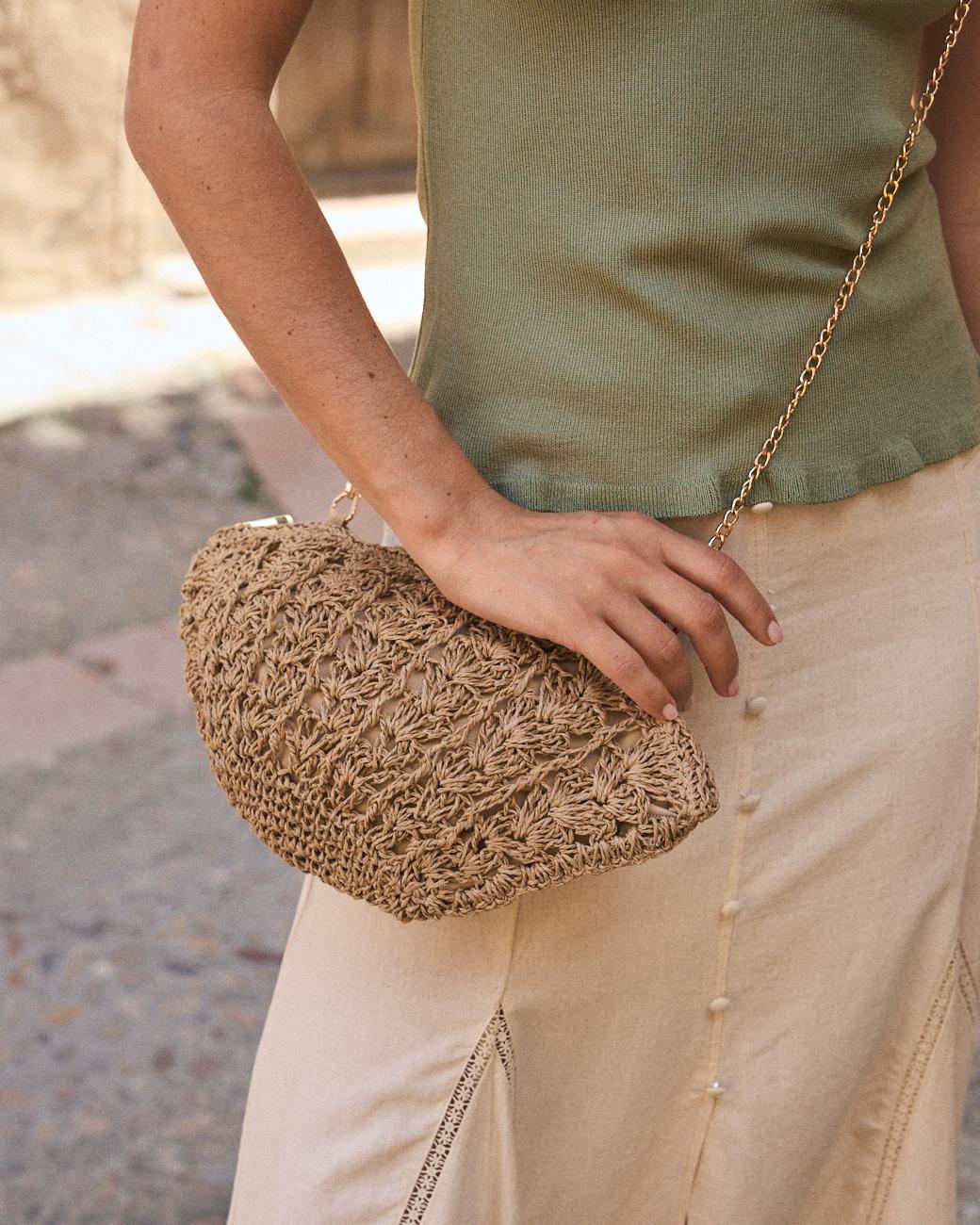 Borsa in rafia con conchiglia