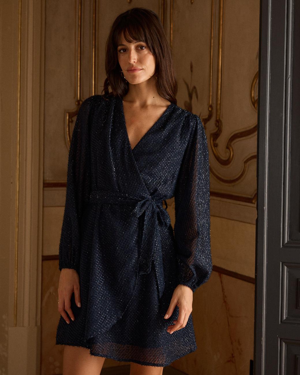 Abito corto in lurex Nerea