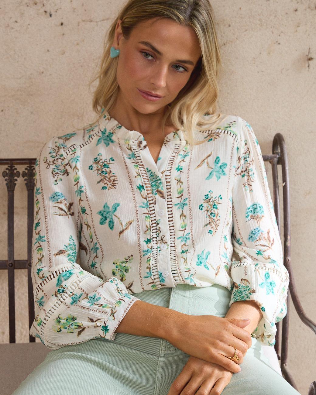 Camicia con stampa Leonor