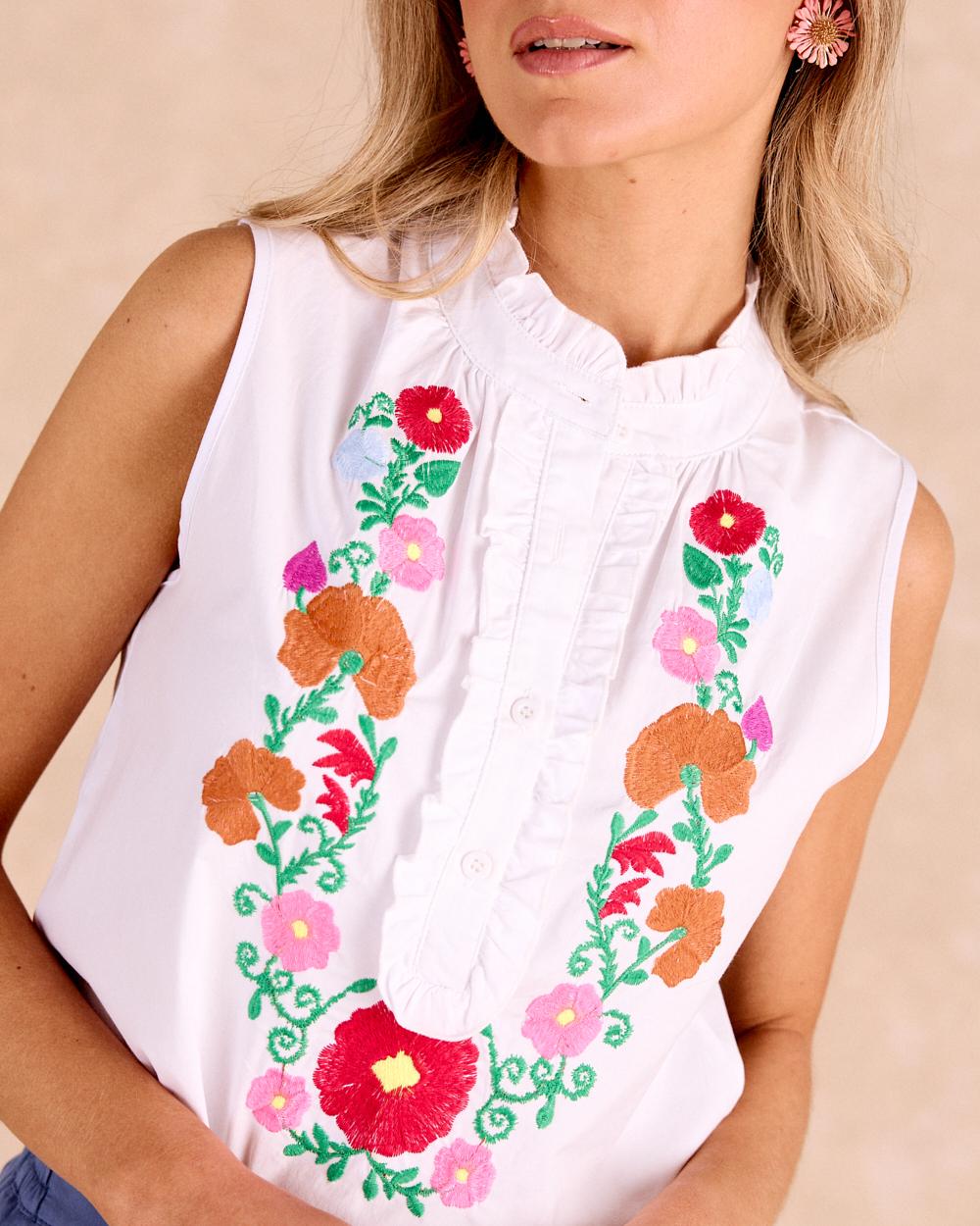 Blusa con ricamo Berinice