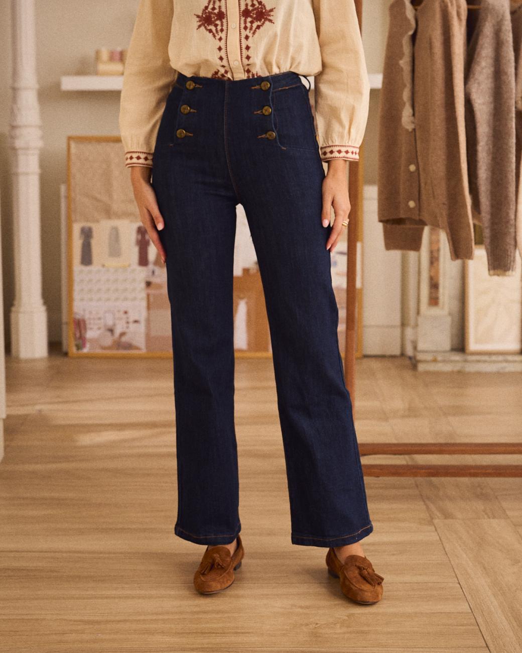 Jeans con Bottoni Lucy