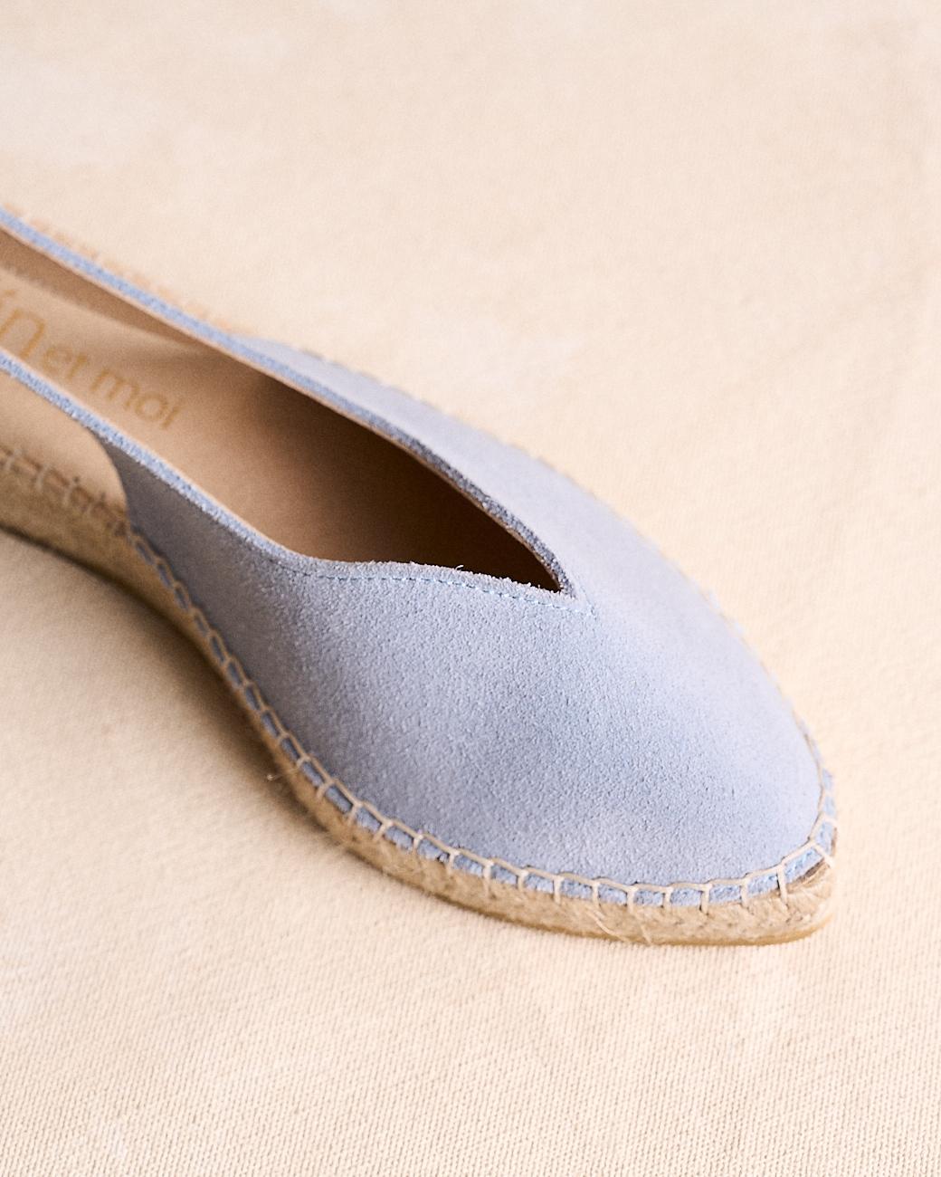 Espadrillas Piatte Celeste