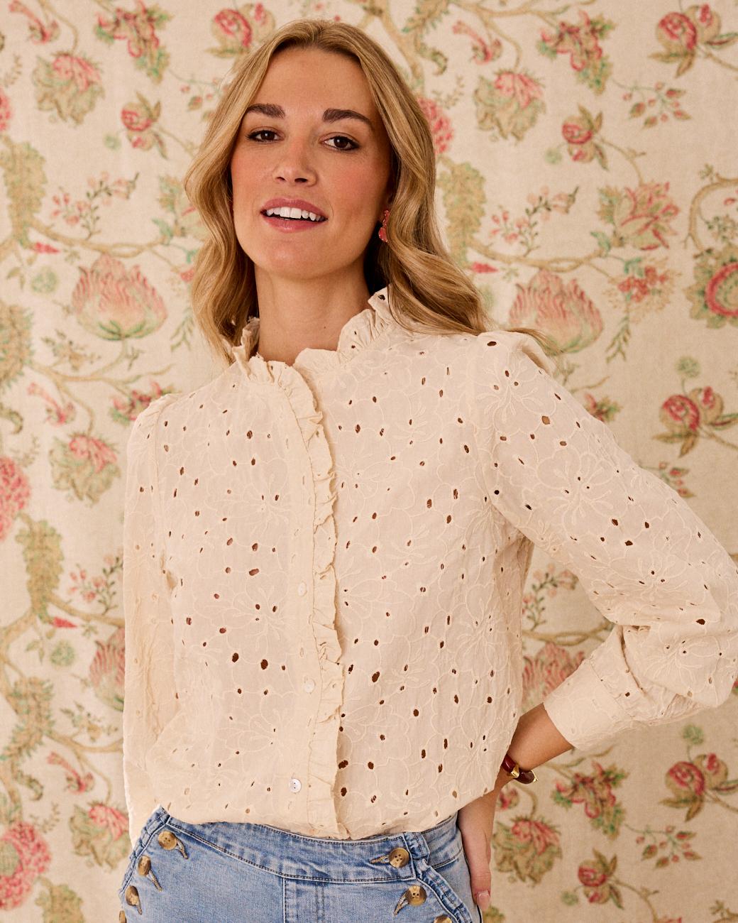 Camicia ricamata Casilda
