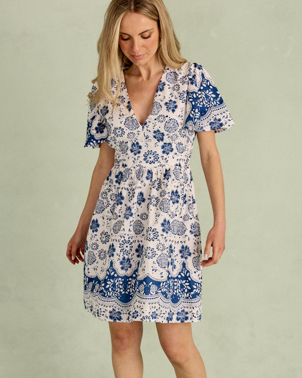 Vestito Corto a Fiori Milia