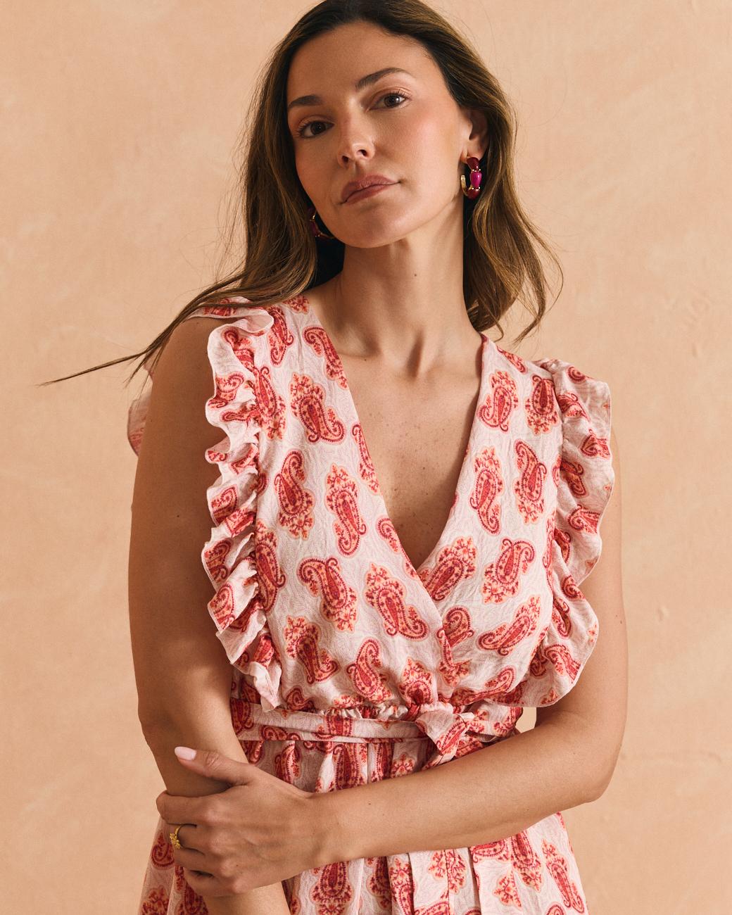 Vestito con Motivi Coral