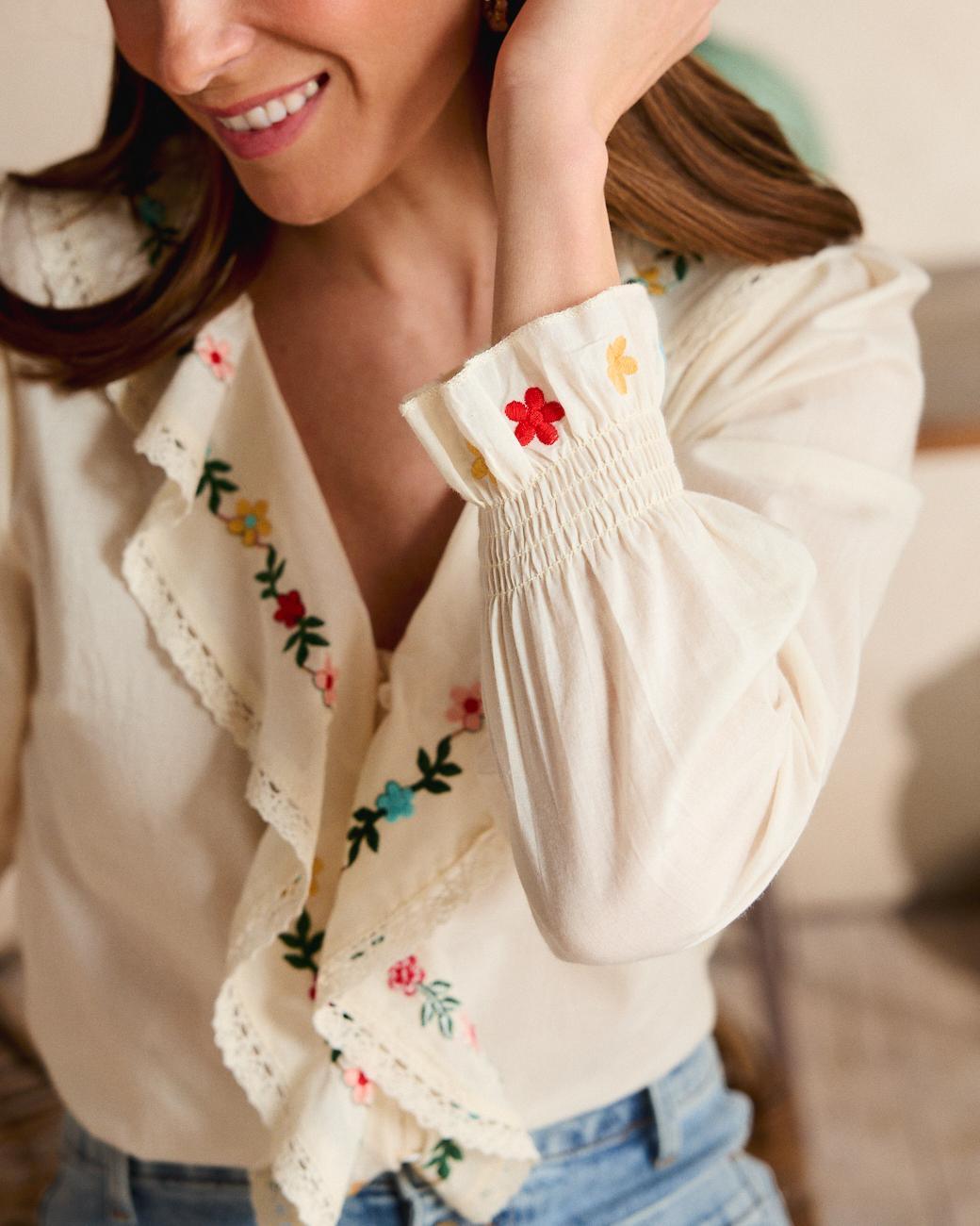Camicia con volant Liliana