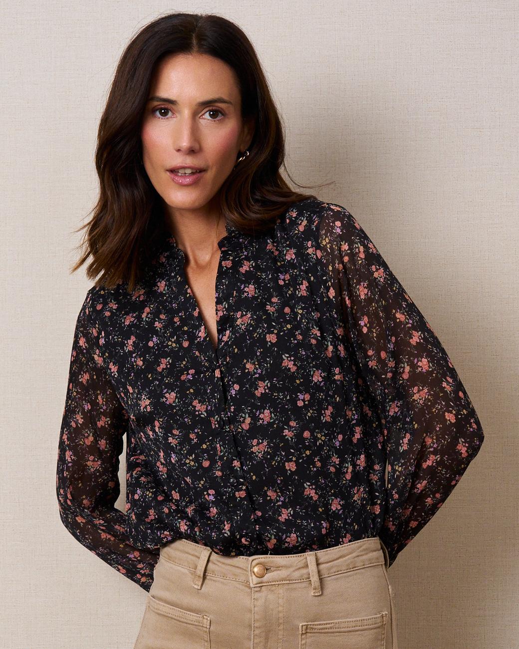 Camicia con fiori Nina