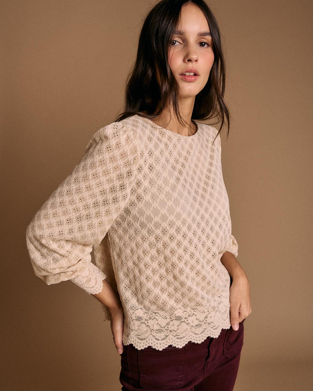Blusa con dettagli Camelia