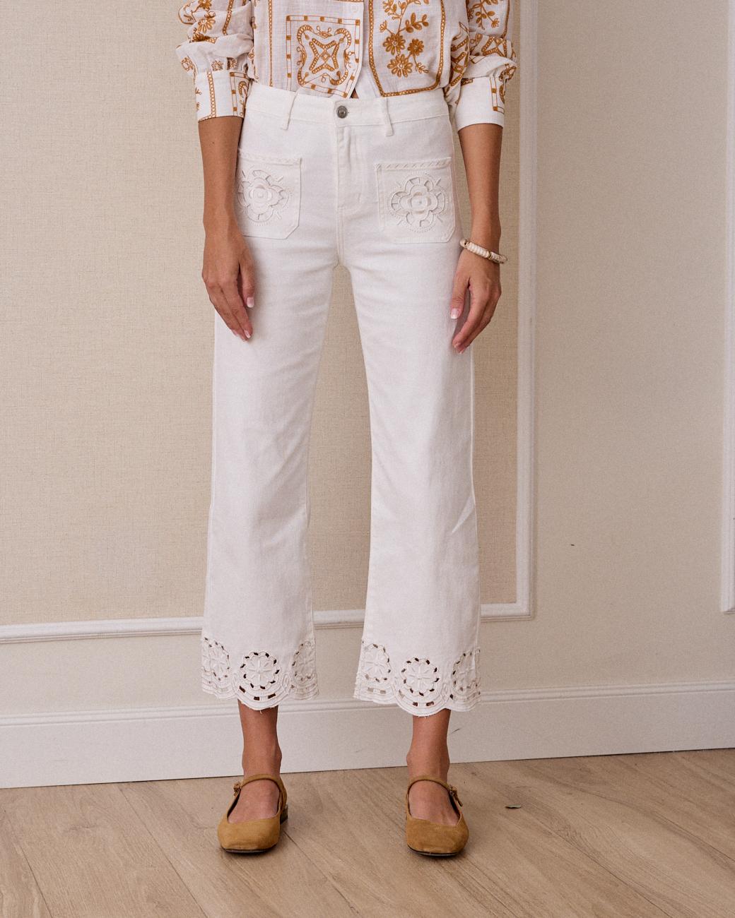 Pantalone Jeans Ricamato Vesta