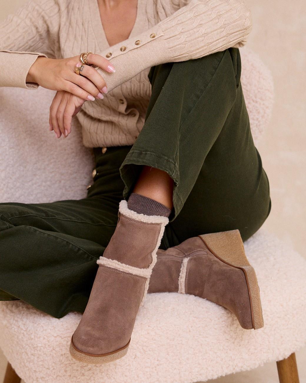 Stivaletto taupe Betina