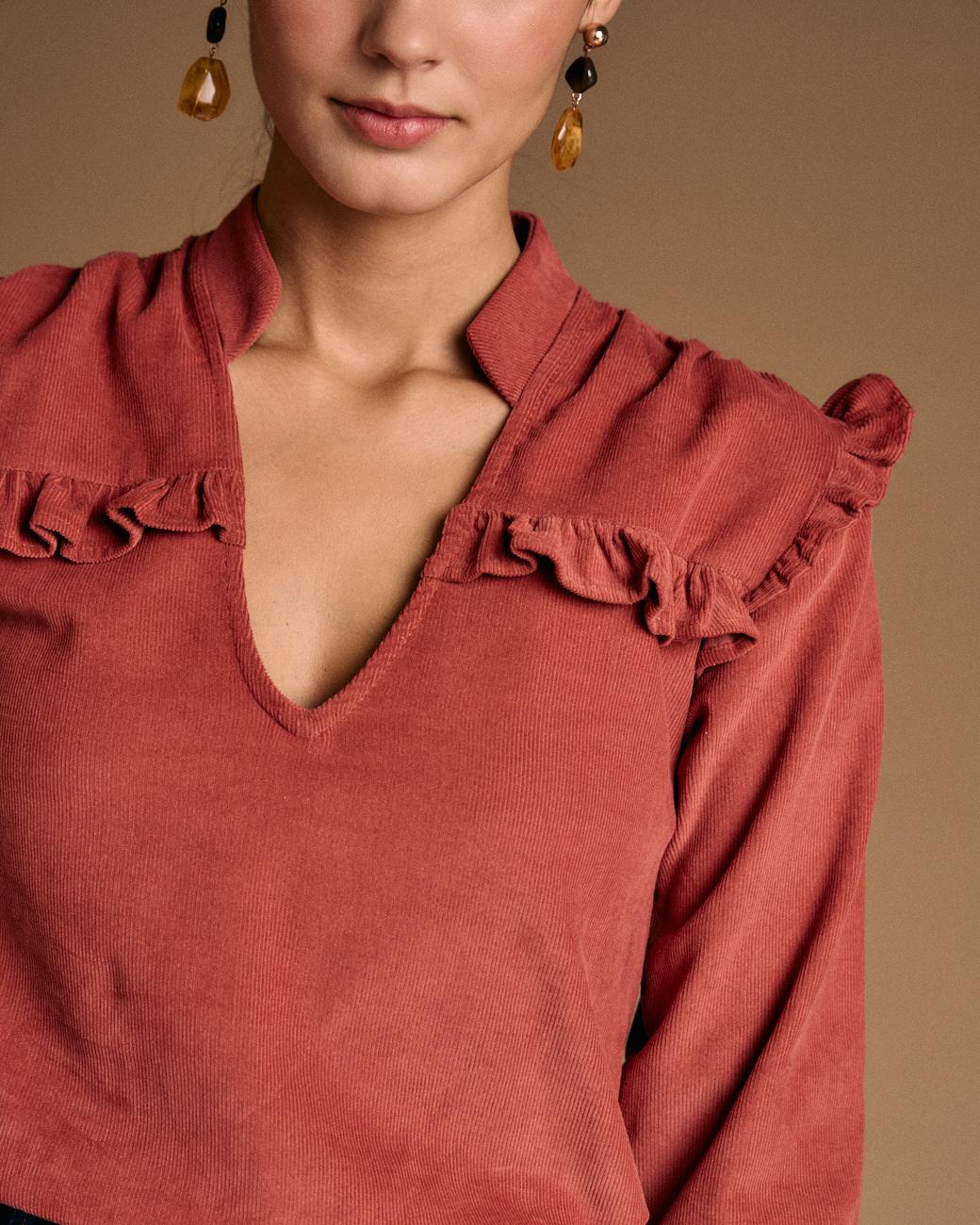 Blusa con volant Vali