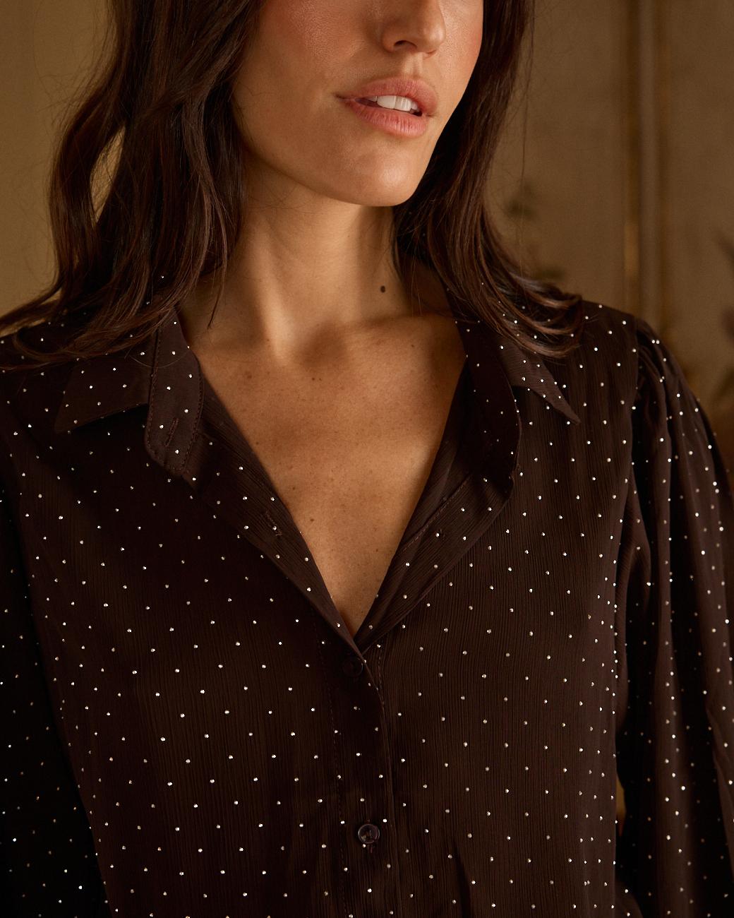 Blusa con brillantini Lyra