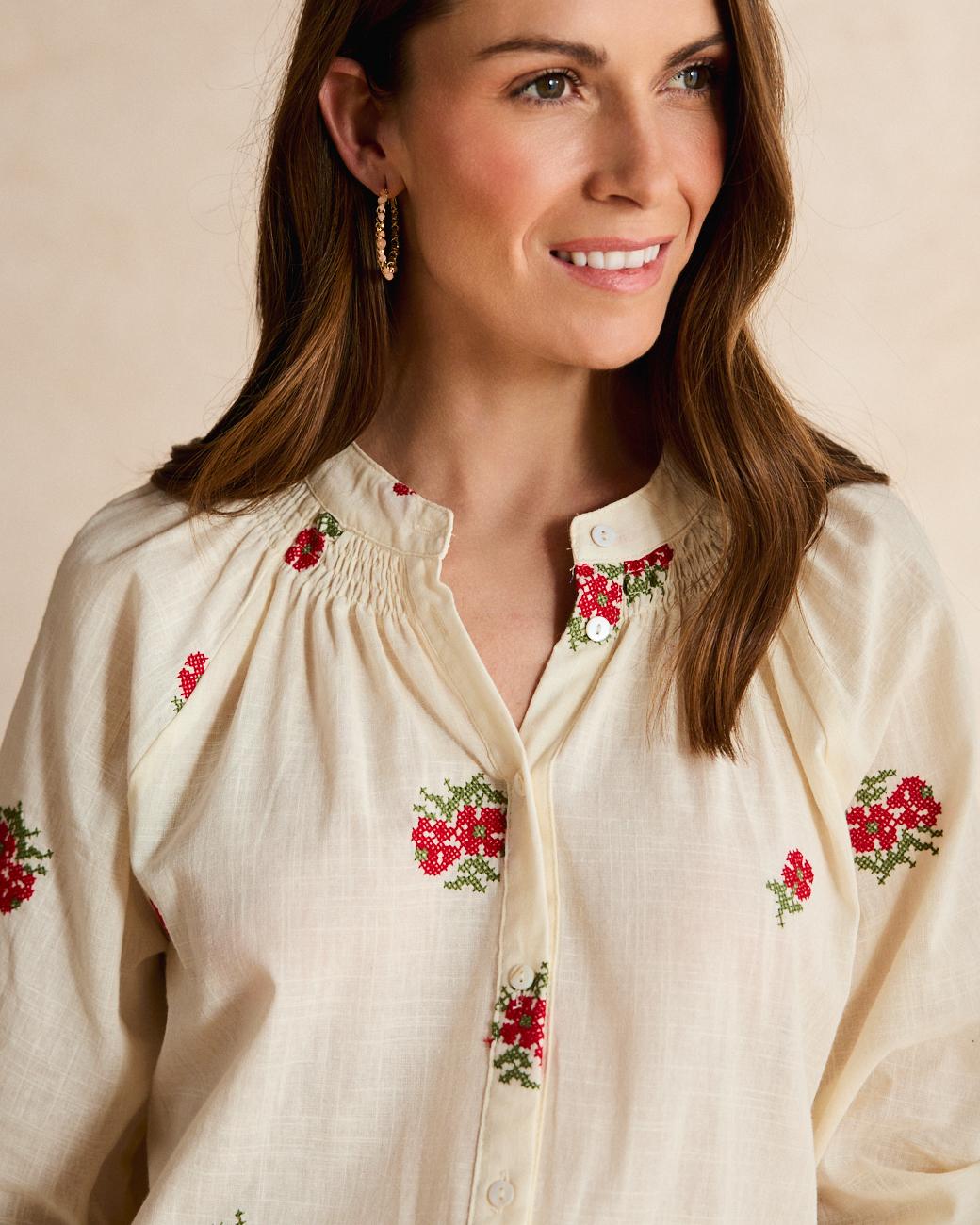 Camicia a fiori Antía