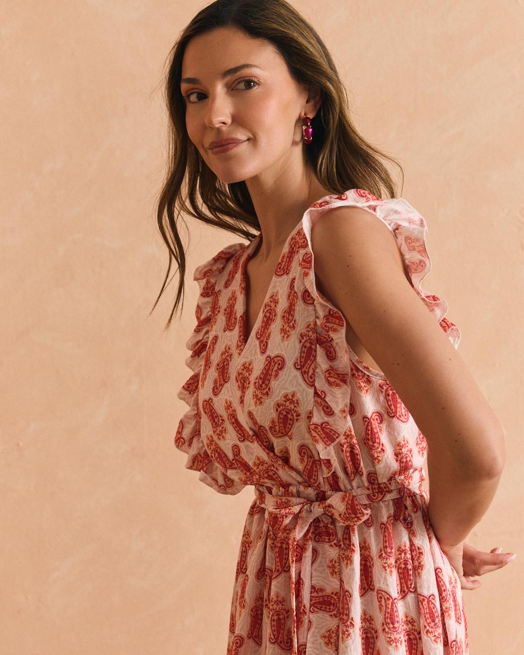 Vestito con Motivi Coral