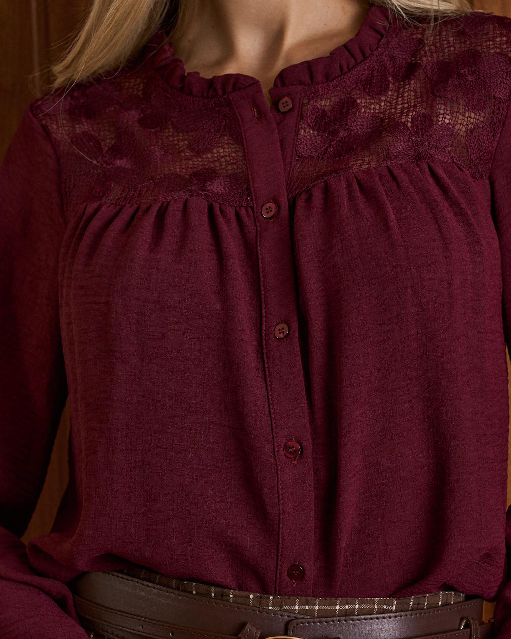 Camicia Pizzo Fiori Ruby