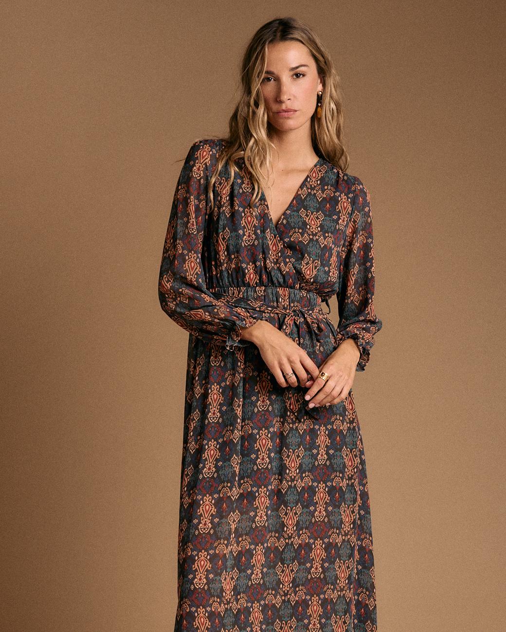 Vestito Lungo Stampato Smeralda