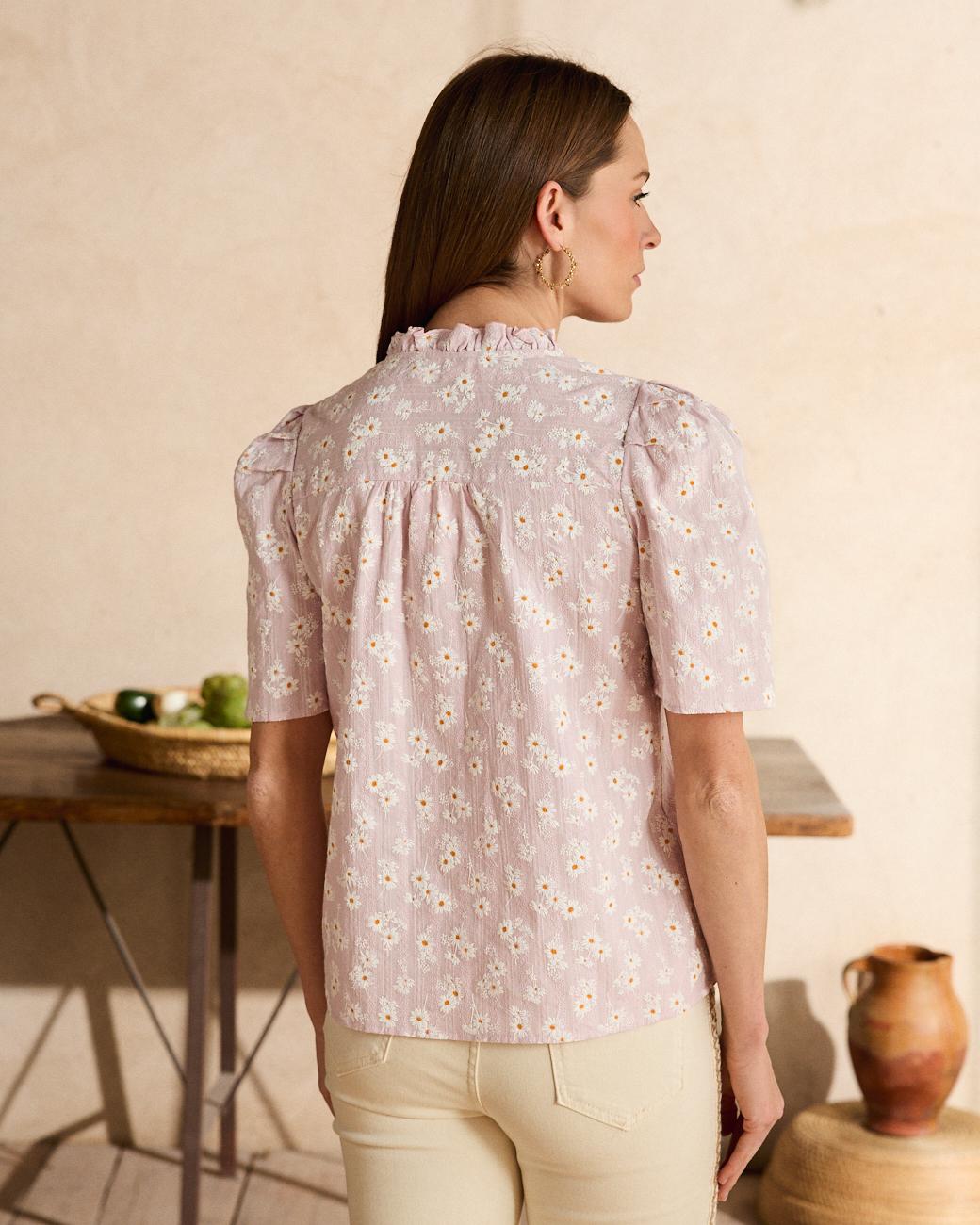 Blusa con Margherite Leonor