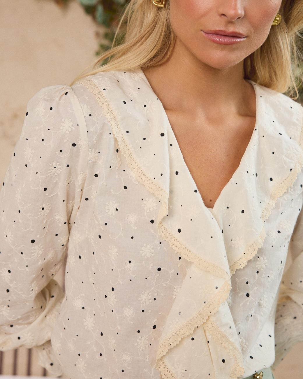 Camicia con volant Lucía