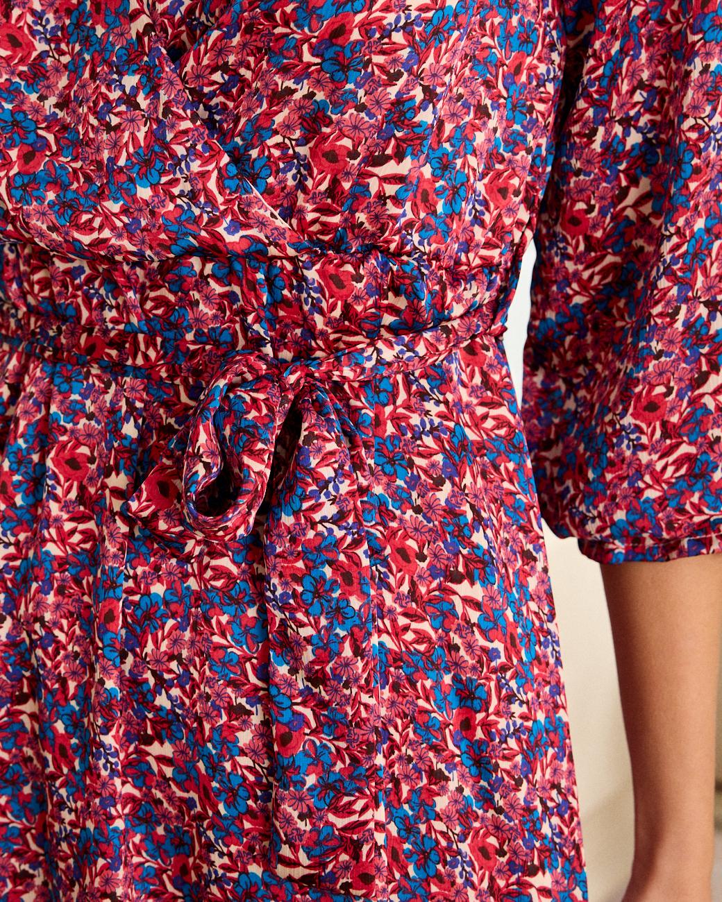 Vestito corto a fiori
