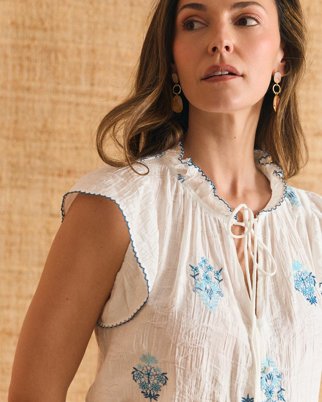 Blusa con volant Bertina