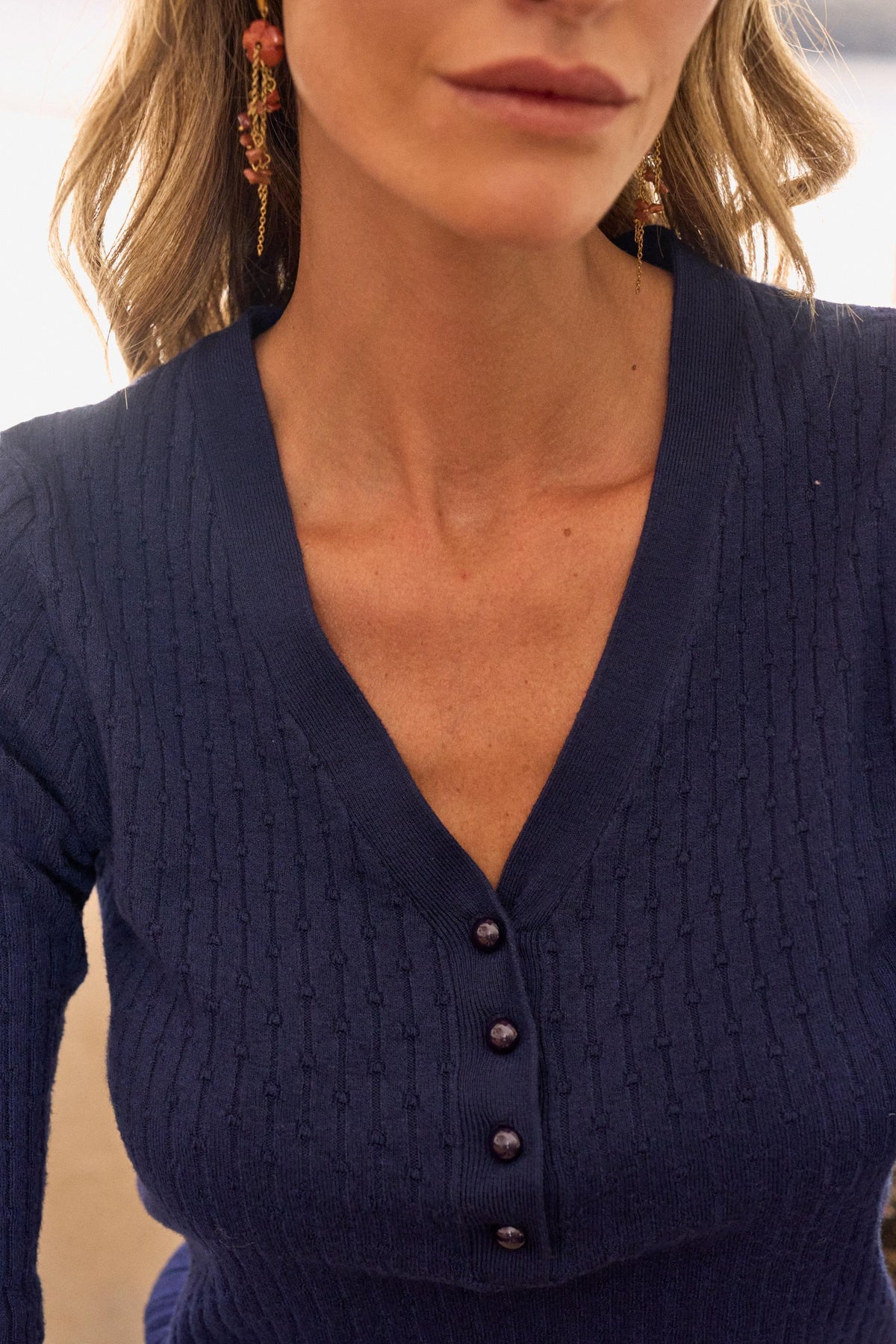 Maglione con bottoni Agna