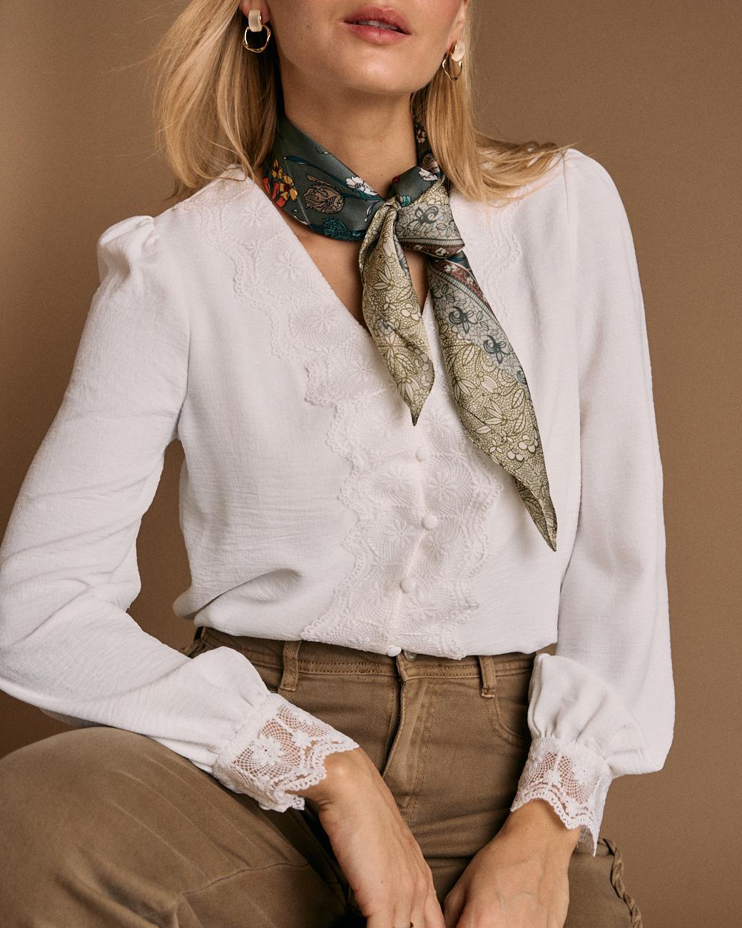 Camicia con dettaglio ricamato Greta