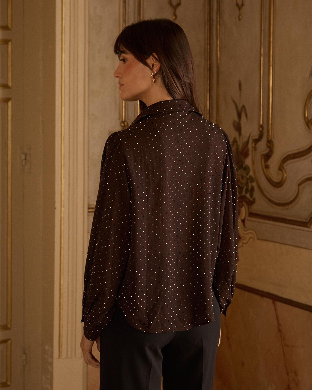 Blusa con brillantini Lyra