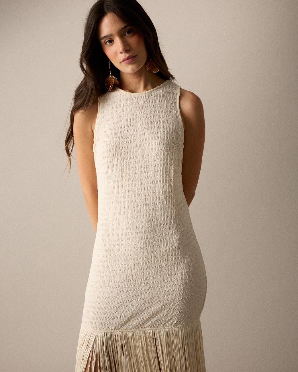 Vestito Lungo Frange Lira