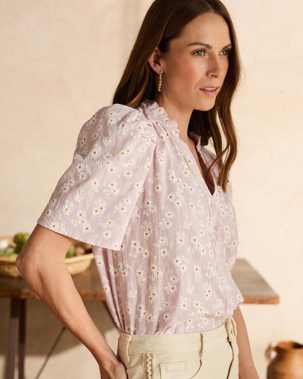 Blusa con Margherite Leonor