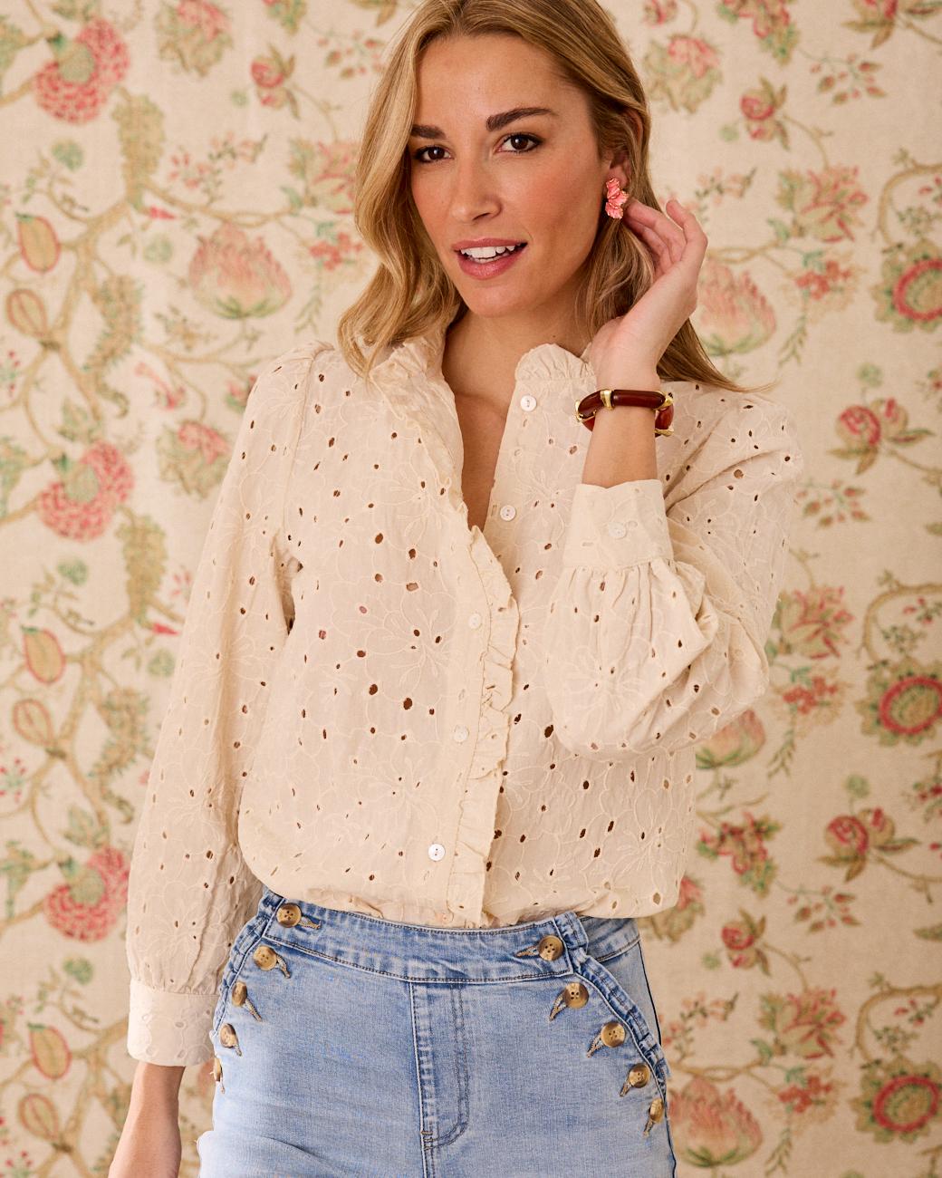 Camicia ricamata Casilda