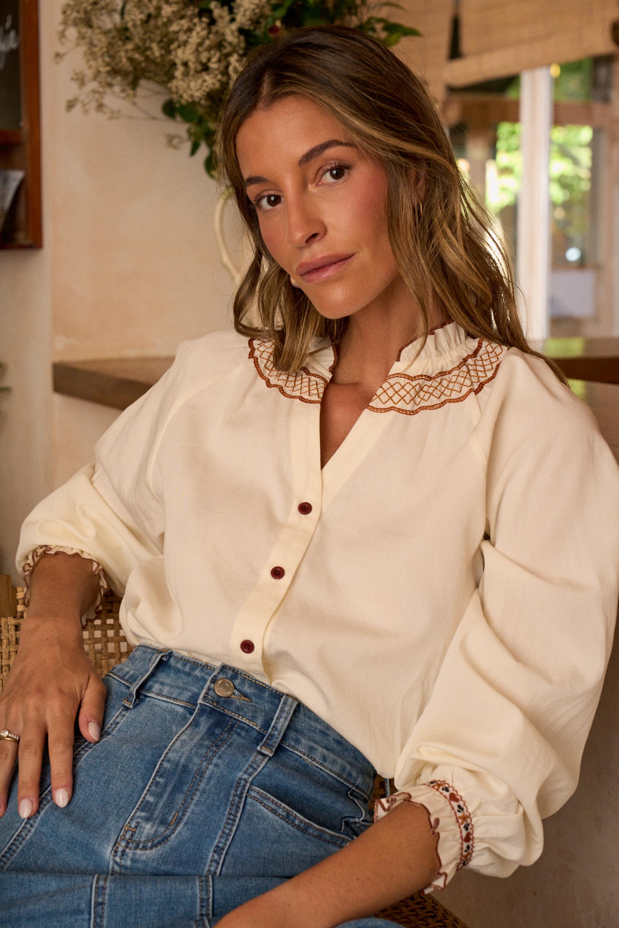Camicia ricamata Alana