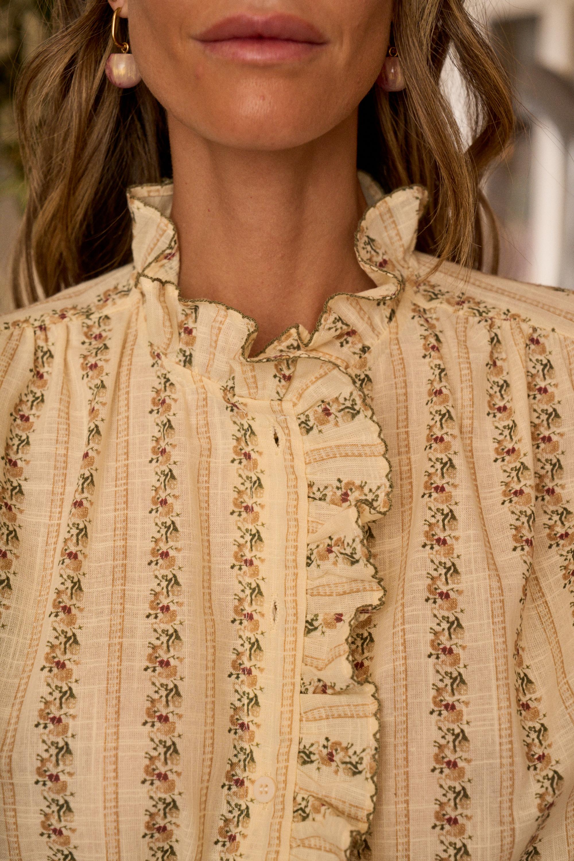 Camicia con fiori Ismene