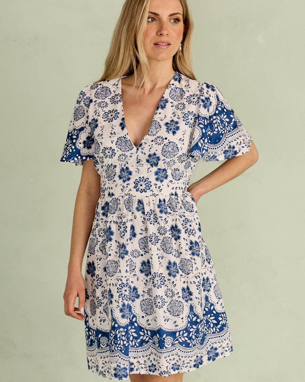 Vestito Corto a Fiori Milia