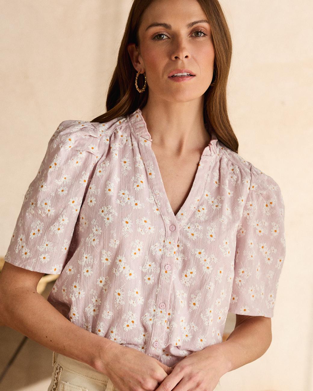 Blusa con Margherite Leonor