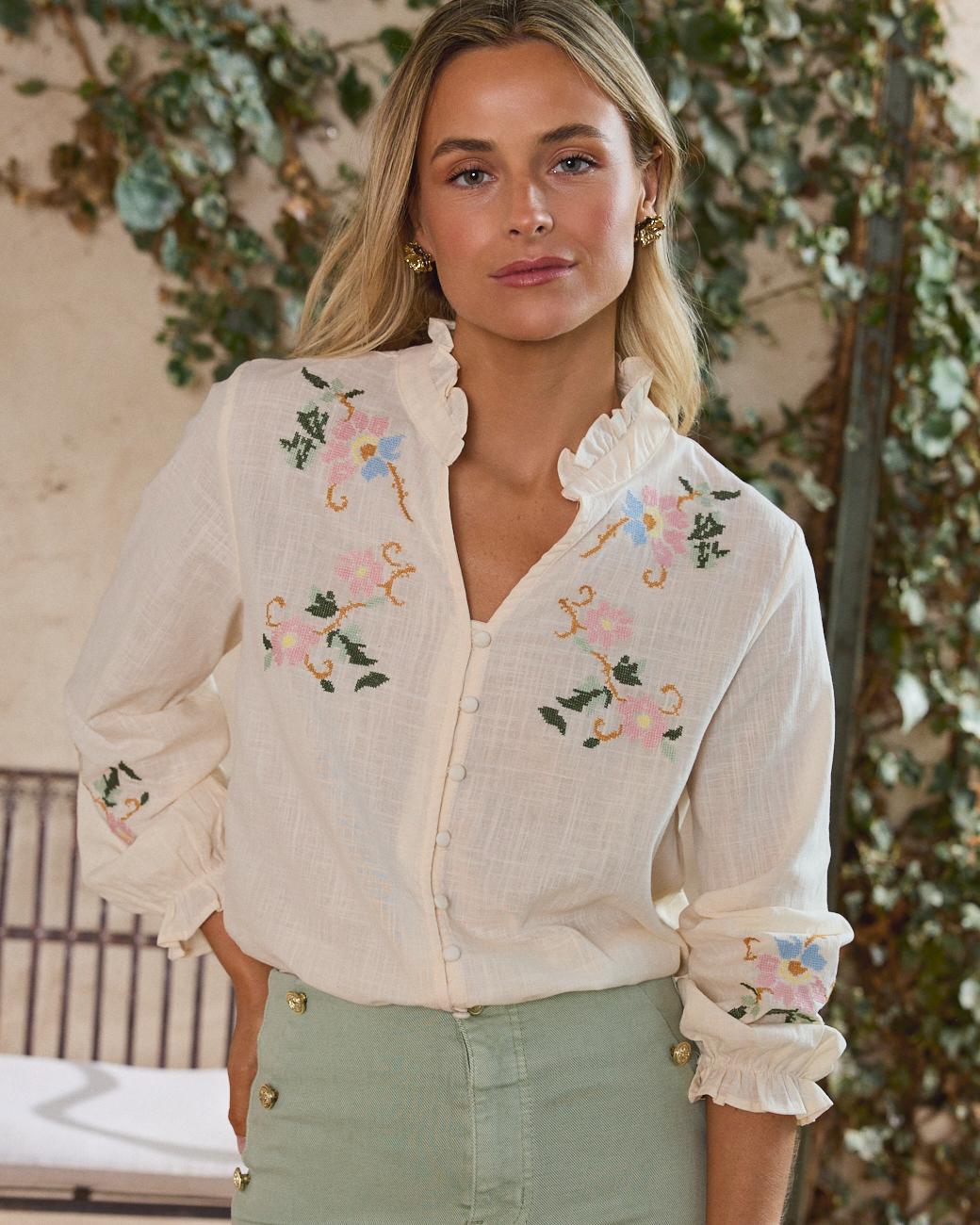 Camicia ricamata Julieta