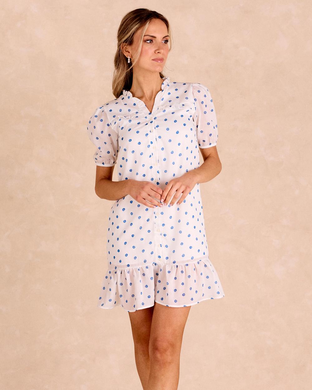 Vestito corto a pois Alzaria