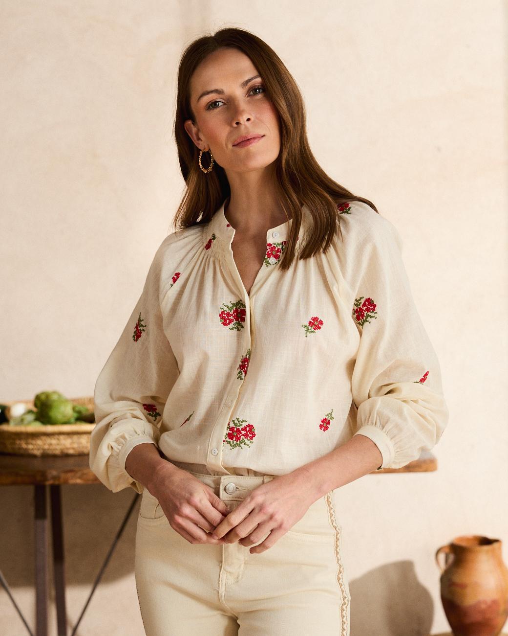 Camicia a fiori Antía