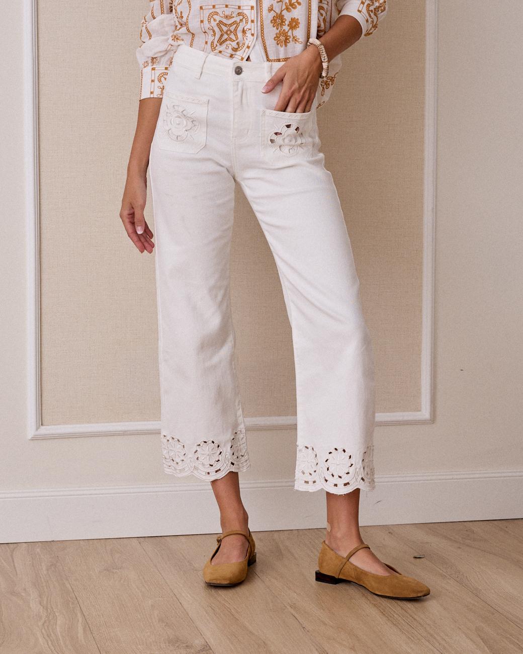 Pantalone Jeans Ricamato Vesta