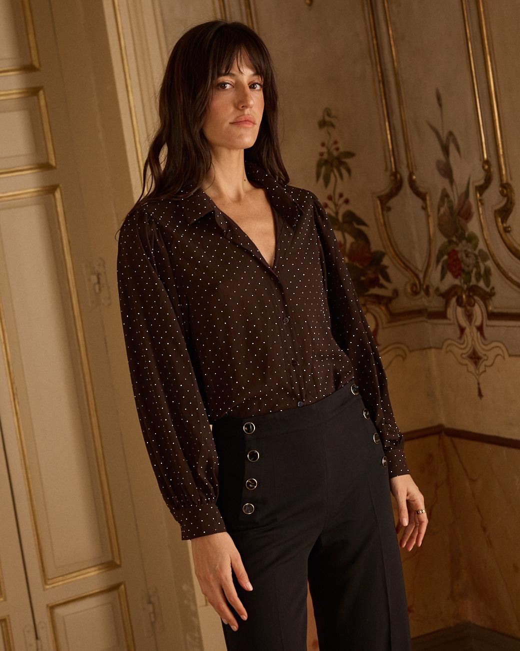 Blusa con brillantini Lyra