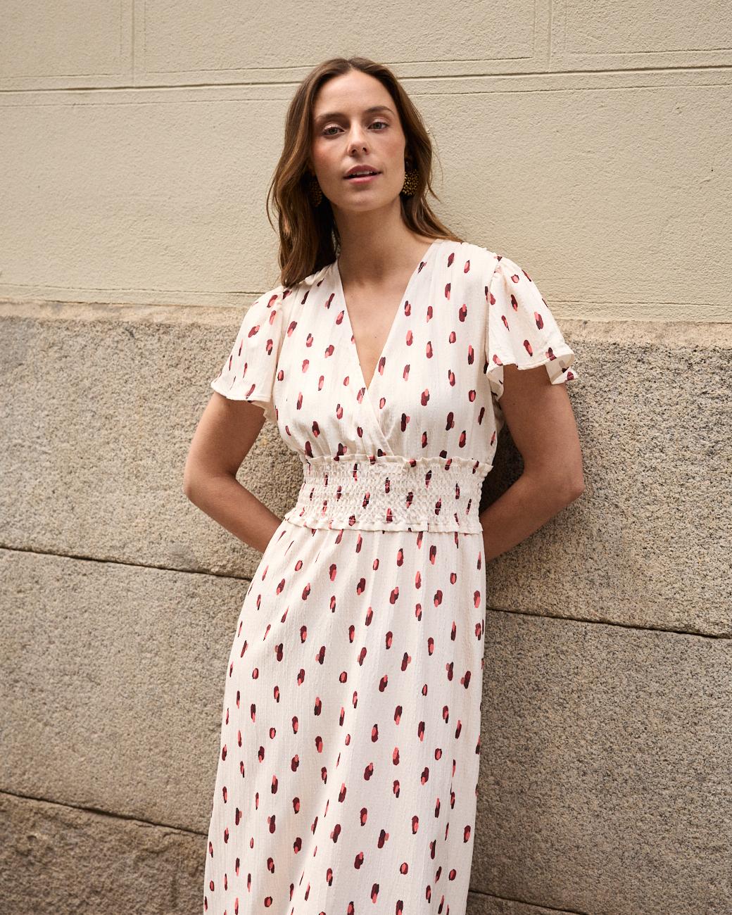 Abito color crema Sabela