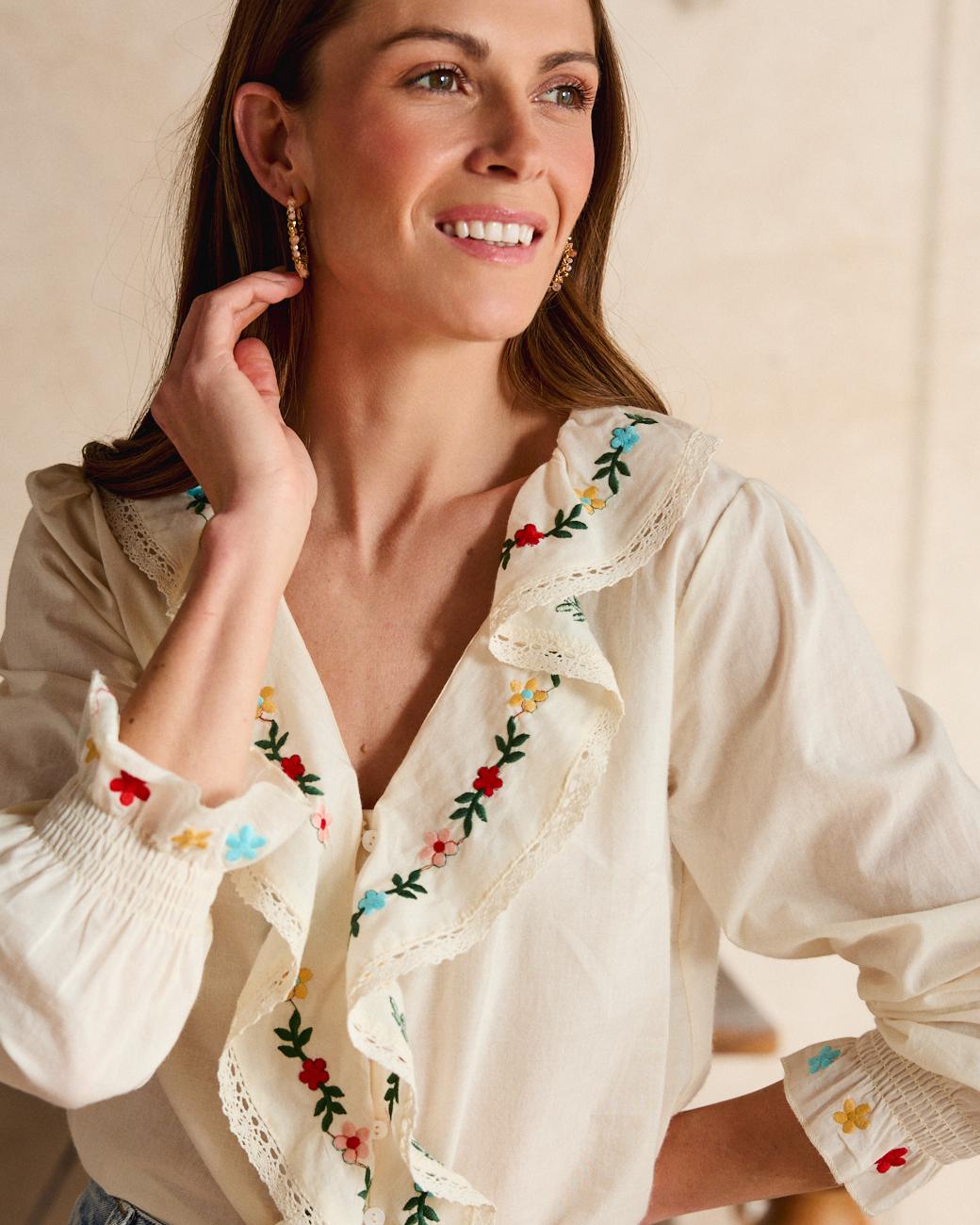 Camicia con volant Liliana