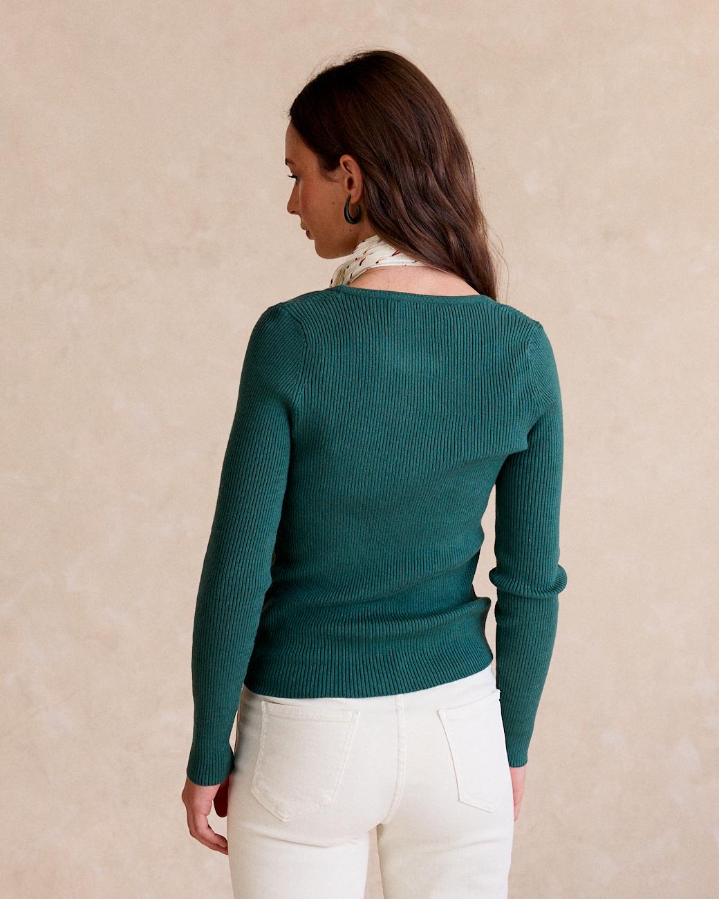 Maglione a Maglia Verda