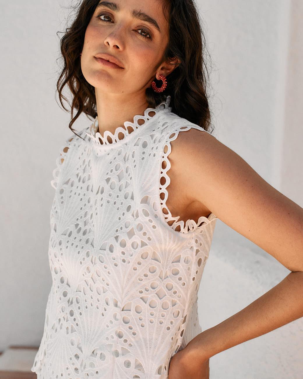 Vestito Corto Traforato Charlotte
