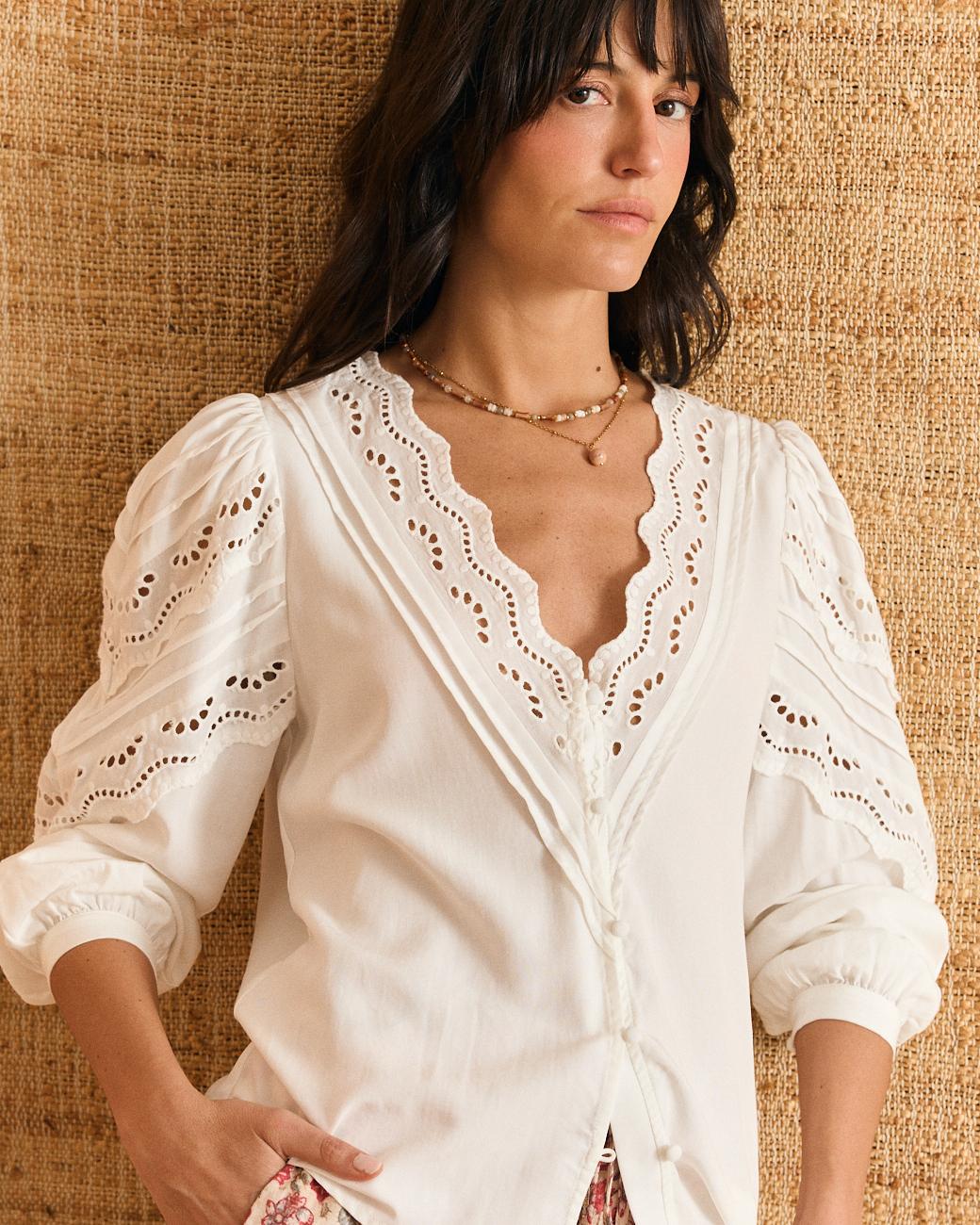 Camicia con scollo a V Fanny