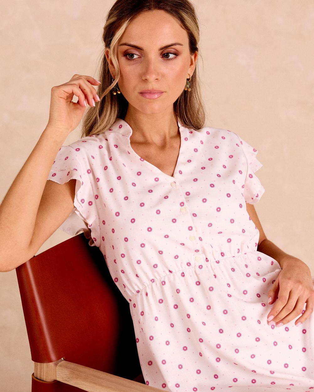 Vestito corto a fiori Daelia