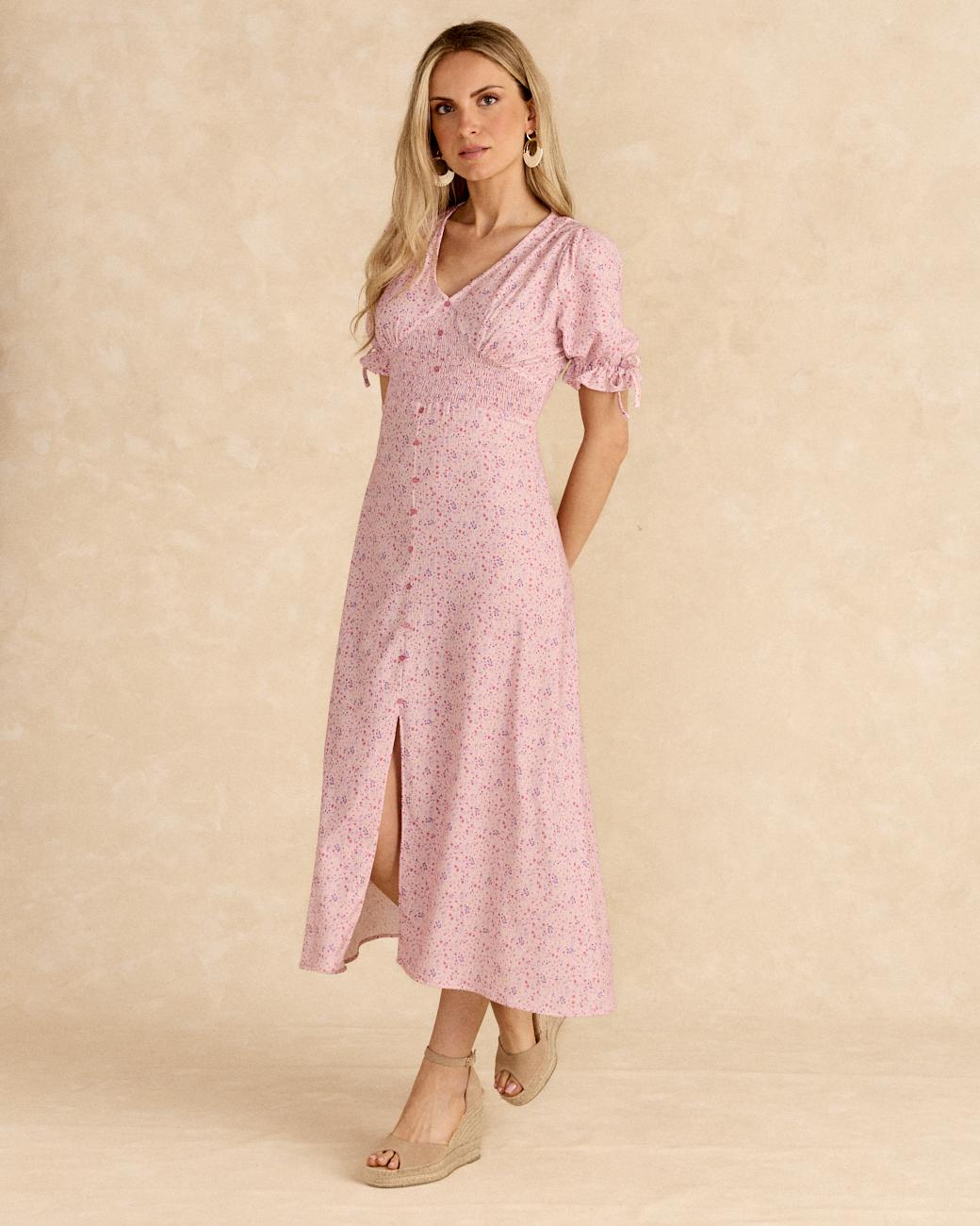 Vestito Lungo con stampa Rose