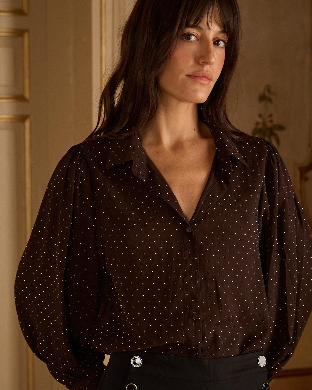 Blusa con brillantini Lyra