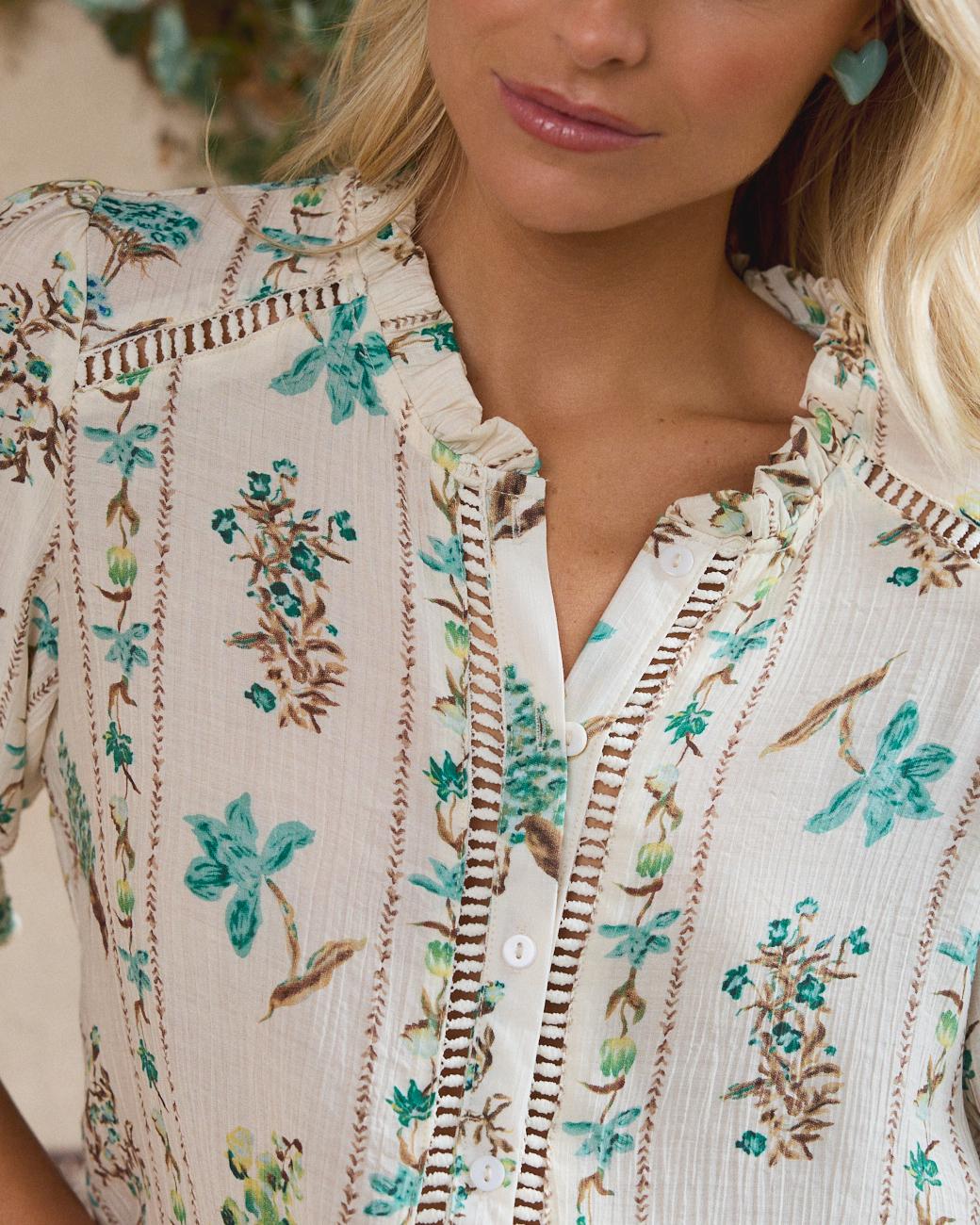 Camicia con stampa Leonor