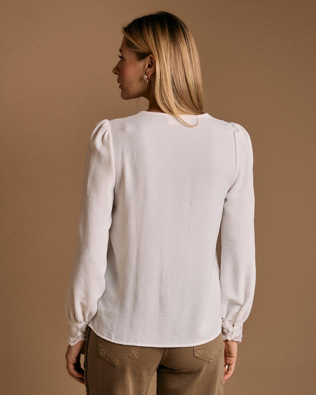 Camicia con dettaglio ricamato Greta