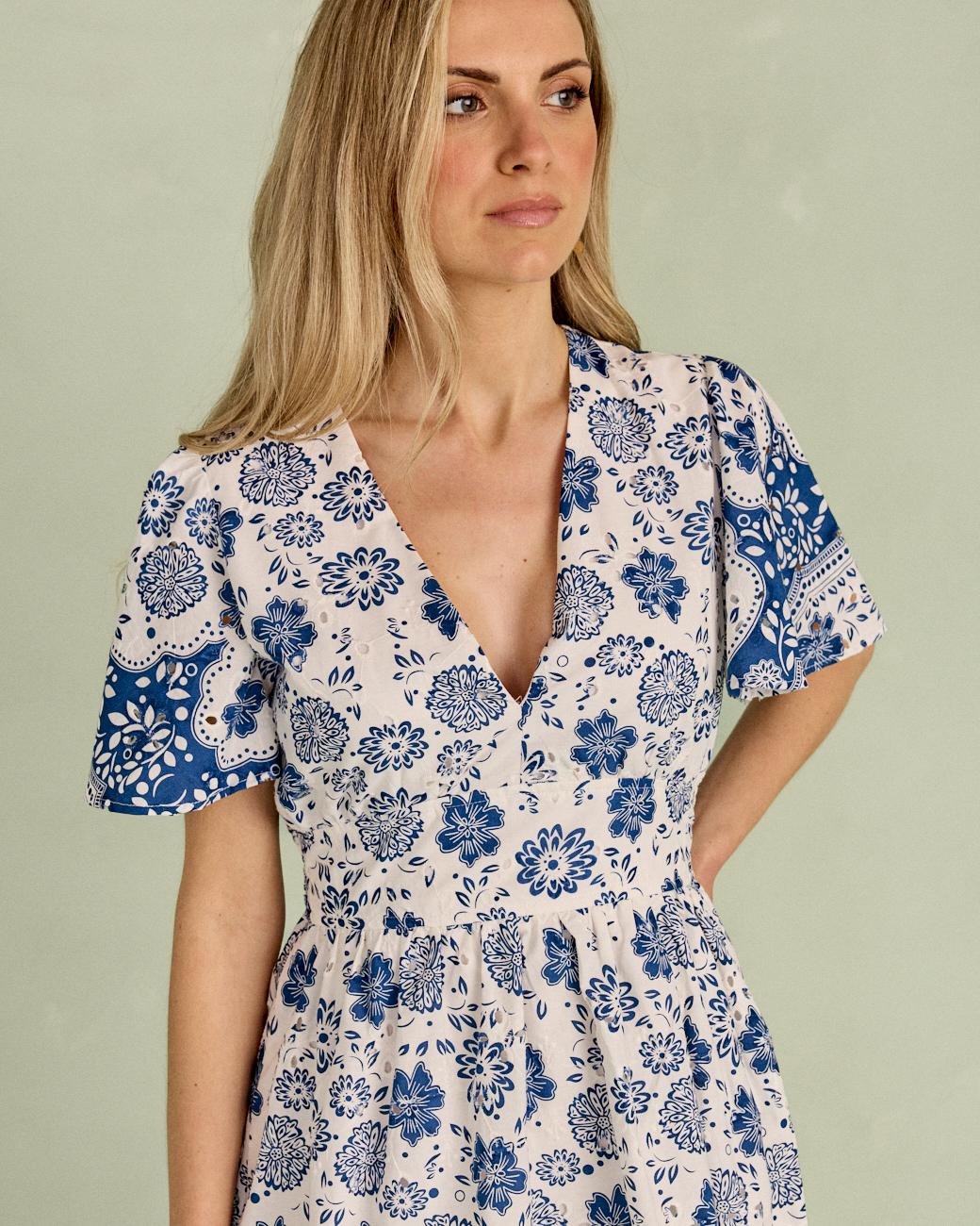 Vestito Corto a Fiori Milia